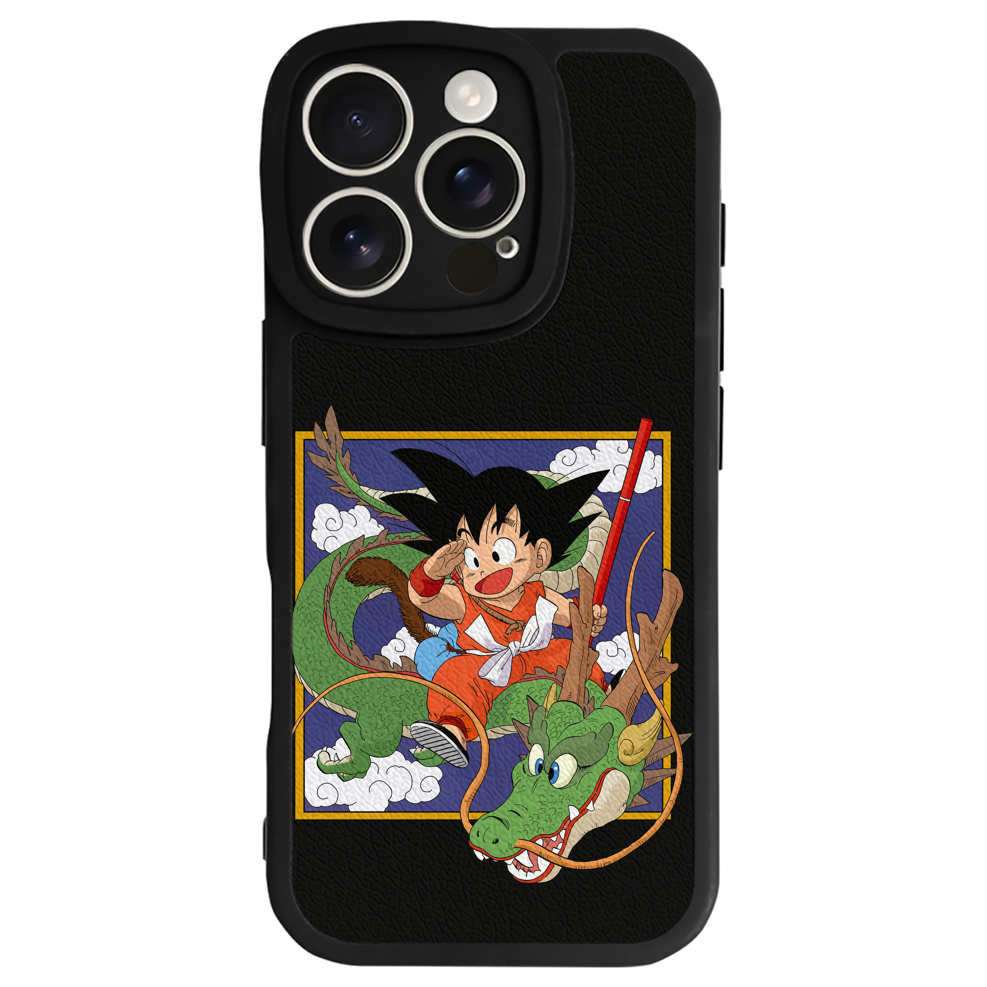 （画像用） ドラゴンボール 孫悟空（そん ごくう）Son Goku カカロット DRAGON BALL Kakarotto 【iPhone 16シリーズ対応】シリコンスマホケース（レザー調） 材質：シリコン